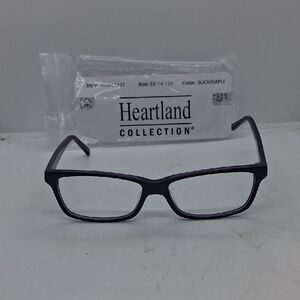 NWT Rxable Heartland 1137 Black and Purple Eyeglass Frames